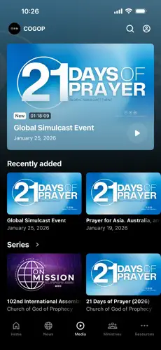 COGOP app - media