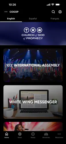 COGOP app - home